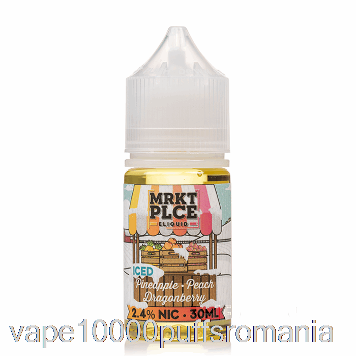 Vape Romania Gheata Ananas Piersici Dragonberry - Saruri Mrkt - 30ml 24mg